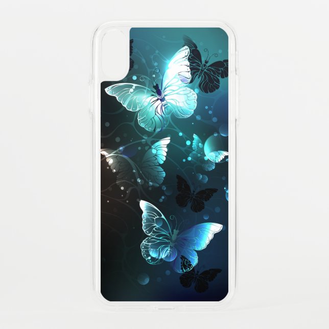 Mint Night Butterflies Uncommon iPhone Case (Back)