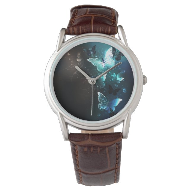 Mint Night Butterflies Watch (Front)