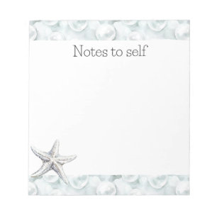 Mint Ocean Beach Starfish Notepad