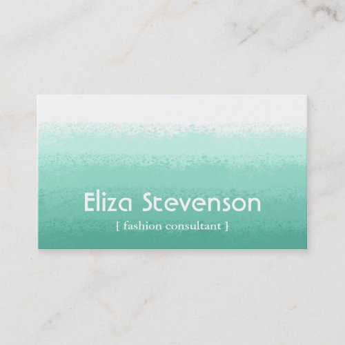 Mint Ombre Fashion Consultant Business Card
