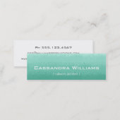 Mint Ombre Micro Mini Business Cards (Front/Back)