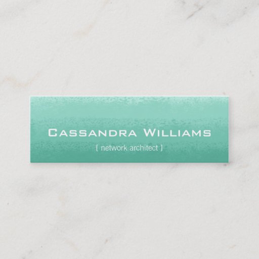 Customizable Mint Ombre Micro Mini Business Cards