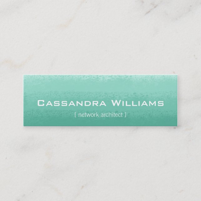 Mint Ombre Micro Mini Business Cards (Front)