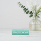 Mint Ombre Micro Mini Business Cards (Standing Front)
