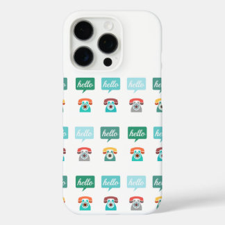 Mint Orange Aqua Tan Retro Telephone Hello iPhone 16 Pro Case