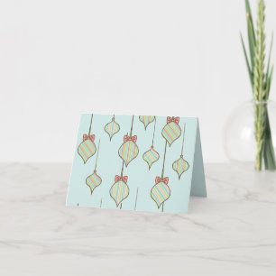 Mint Ornaments Christmas Card