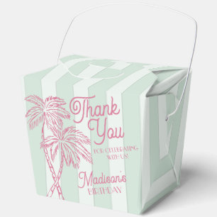 Mint Palm Spring Pastel Beach Birthday Party Favor Boxes