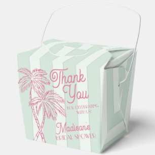 Mint Palm Spring Pastel Beach Bridal Shower Favor Boxes