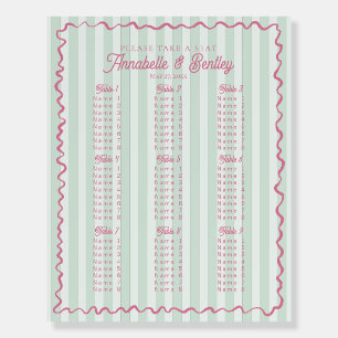 Mint Palm Springs Beach Party Seating Chart Foam Board