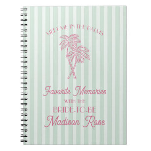 Mint Palm Springs Favorite Memories with Bride Notebook