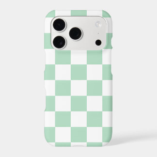 Mint Pastel Checkerboard iPhone Case