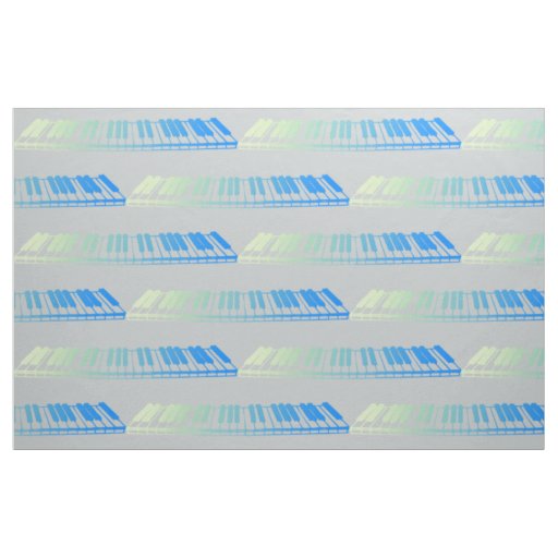 Mint Piano Keys Fabric
