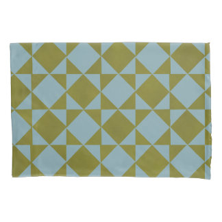 Mint Pine Diamond Tile  Pillow Case
