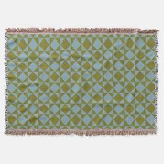 Mint Pine Diamond Tile  Throw Blanket