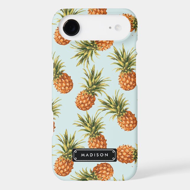 Mint Pineapple Personalized Case-Mate iPhone Case (Back)