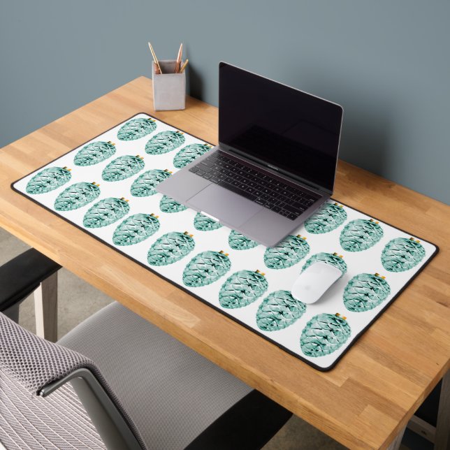 Mint Pinecones Desk Mat (Office 2)