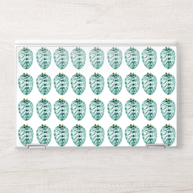 Mint Pinecones Laptop Skins (Front)