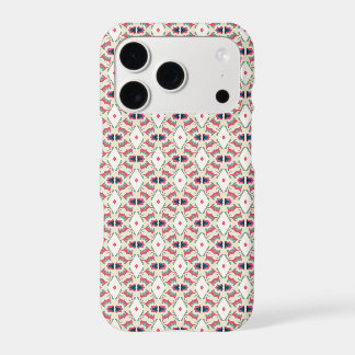 Mint Pink Botanical Lattice Pattern iPhone 17 Pro Case