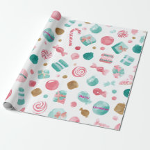 Mint & Pink CANDY Christmas Paper 