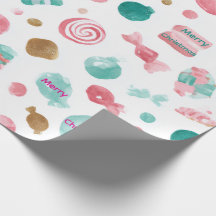 Mint & Pink CANDY Christmas Paper