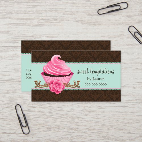 Couture Cupcake Bakery Business Cards