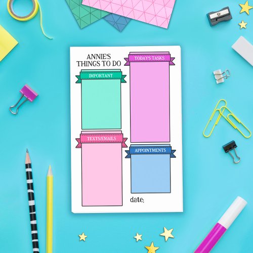 Mint Pink Purple Cute Ribbon Labels Things To Do Post_it Notes