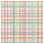 mint pink raspberry orange summertime tartan plaid fabric