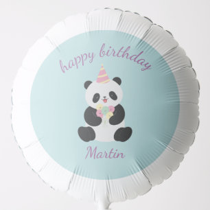Mint & Pink sweet Panda design Balloon