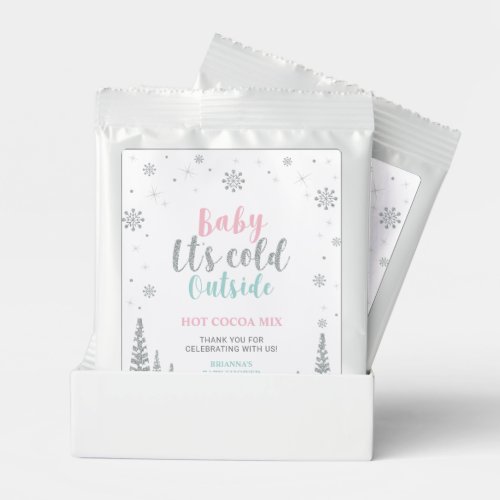 Mint Pink Winter Wonderland Baby Its Cold Outside Hot Chocolate Drink Mix