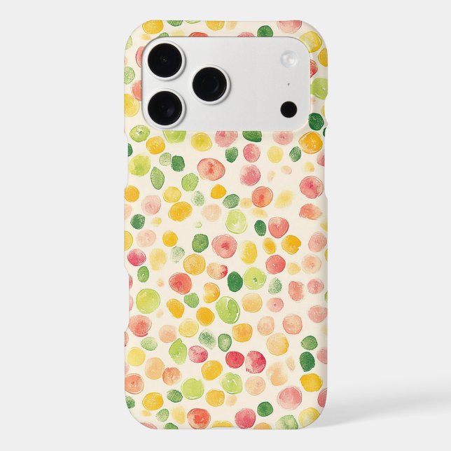 Mint Pink Yellow Green Fruity Dots  Case-Mate iPhone Case (Back)