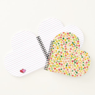 Mint Pink Yellow Green Fruity Dots Notebook