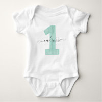 Mint Polka Dots Custom Name 1st Birthday Party