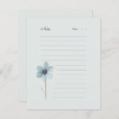 Mint Pressed Floral Lined Note Paper (Front/Back)
