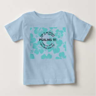 Mint psalms 91 flower  baby T-Shirt