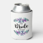 Mint & Purple Floral Wreath Wedding Bride