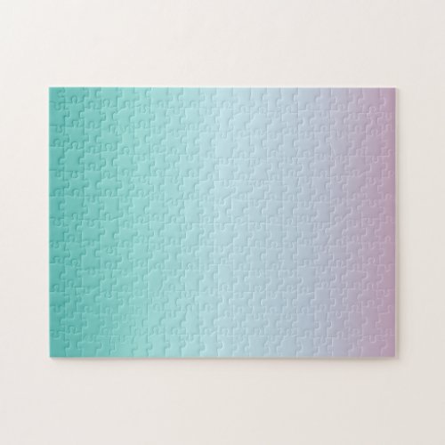 Mint Purple Gradient Minimal Difficult Jigsaw Puzzle