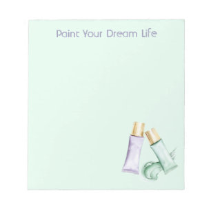 Mint Purple Paint Dream Life Notepad