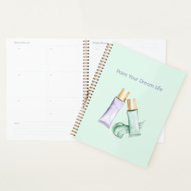 Mint Purple Paint Dream Life Planner (Display)