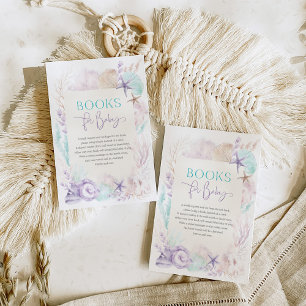 Mint Purple Under the Sea Mermaid Books for Baby Enclosure Card