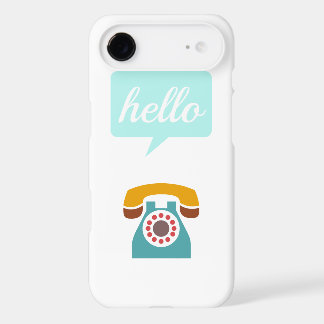 Mint Red Tan Retro Telephone Hello iPhone 17 Air Case