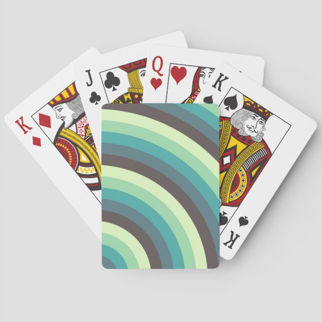 Mint Ripple Fade Poker Cards (Back)