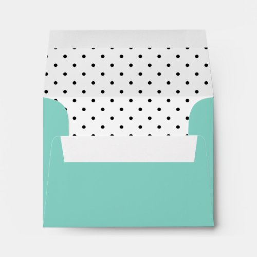 Mint RSVP Envelope Polka Dot Liner