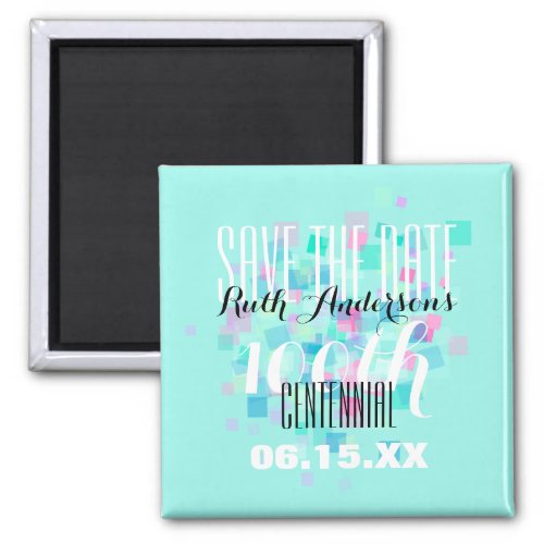 Mint Save the date Centennial Personalized Magnet