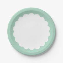 seafoam green paper plates