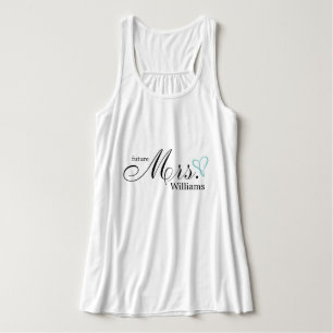 Mint Scribbled Heart "Future Mrs" Tank Top