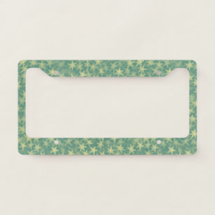 Mint Seafoam Starry Pattern License Plate Frame
