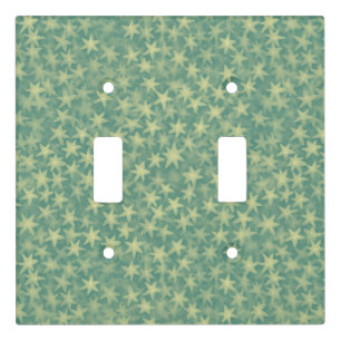 Mint Seafoam Starry Pattern Light Switch Cover
