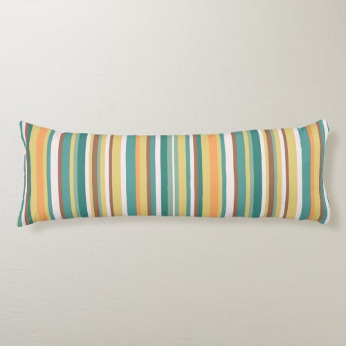 Mint Seamless Geometric Stripes Lines  Body Pillow