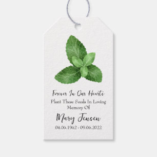 Mint Seed Packet Memorial Funeral Gift Tags