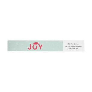 Mint Snow Joy Holiday Label